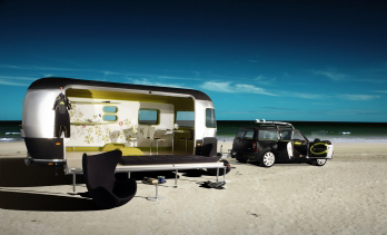 Surfer's paradise: a beachside Airstream and Mini Cooper Clubman